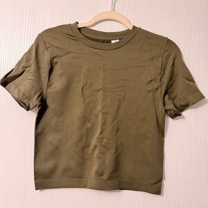 a new day | Olive Green Short Sleeve T-Shirt